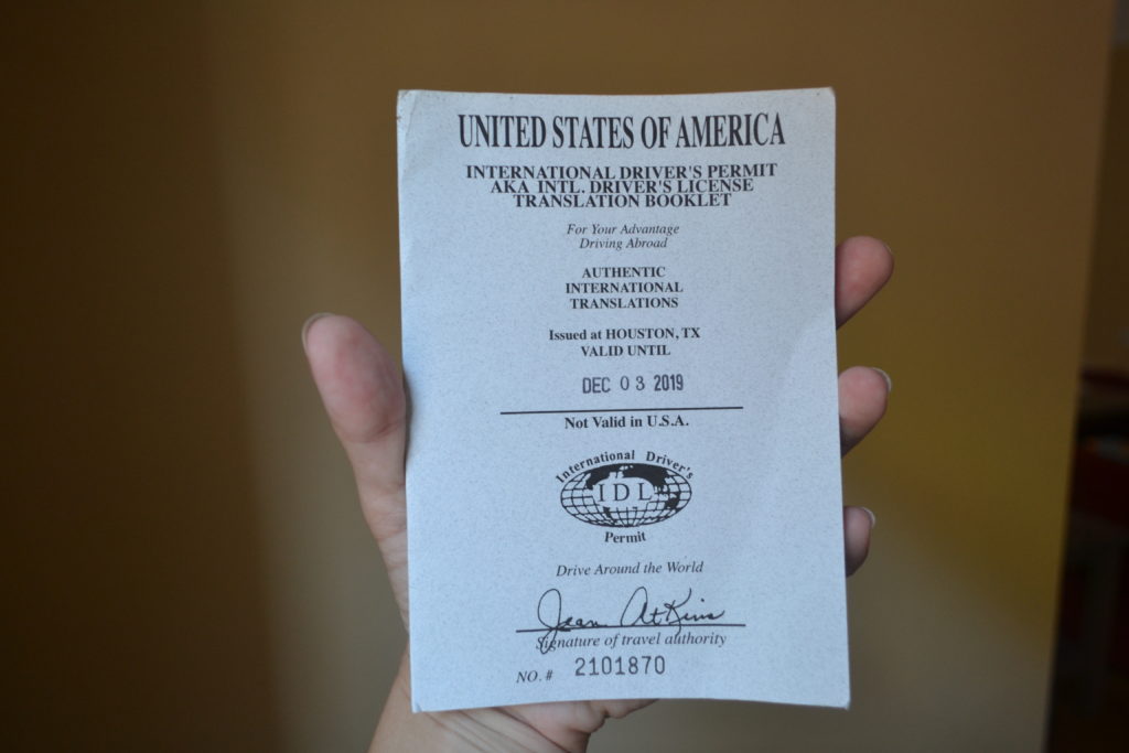 driving on international license in usa
