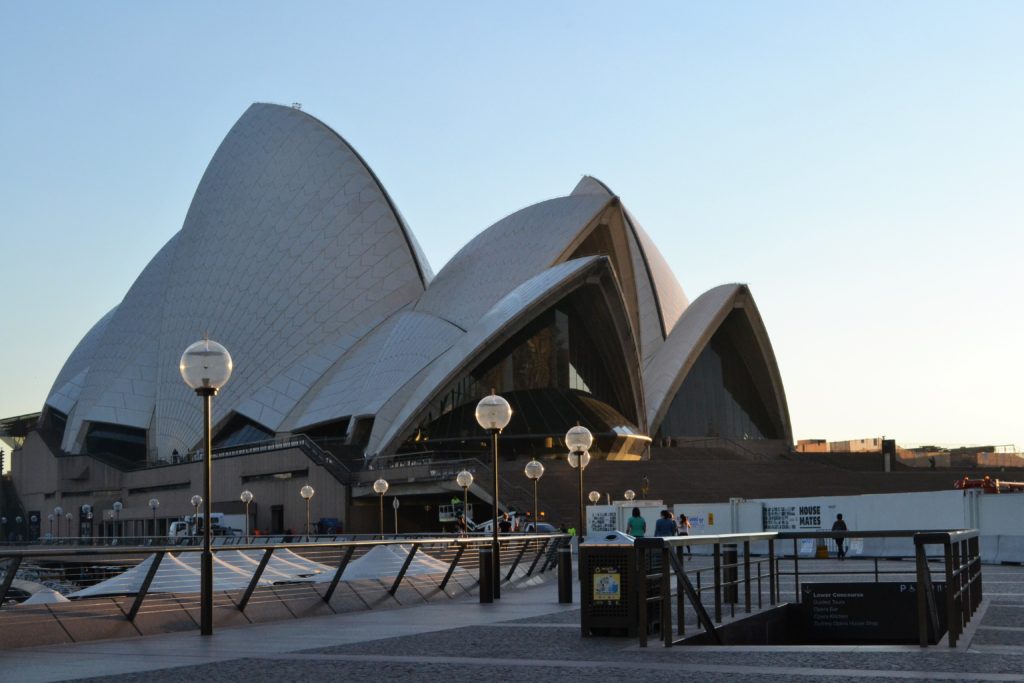 Arriving for our 7am backstage tour at the Sydney Opera House